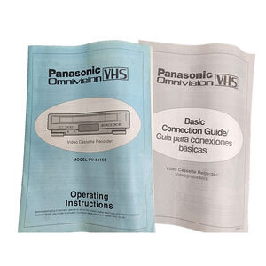 Panasonic Omnivision VHS PV-4415S Operating Manual + Connection Guide